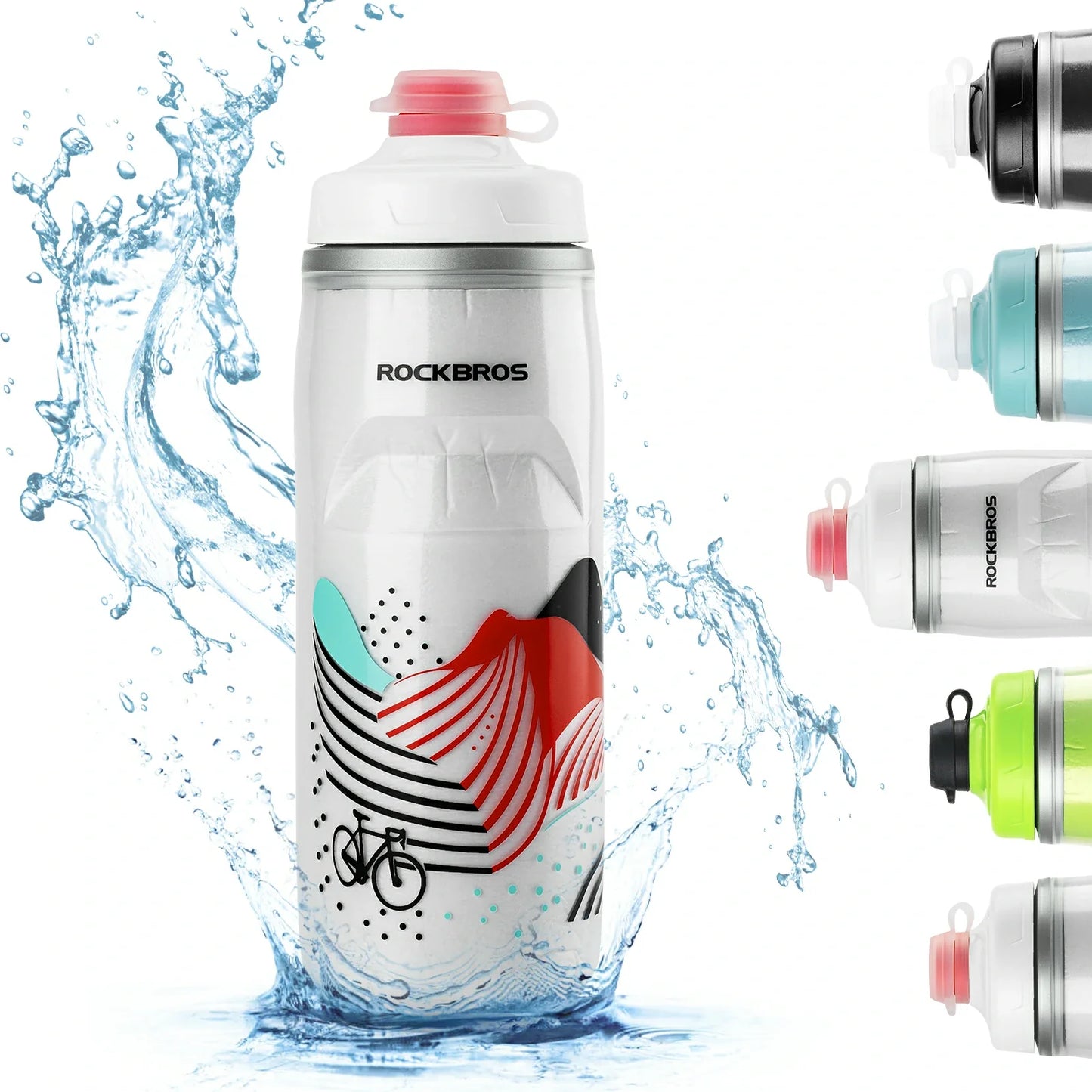 ROCKBROS 21OZ Insulated Bike Water Bottle