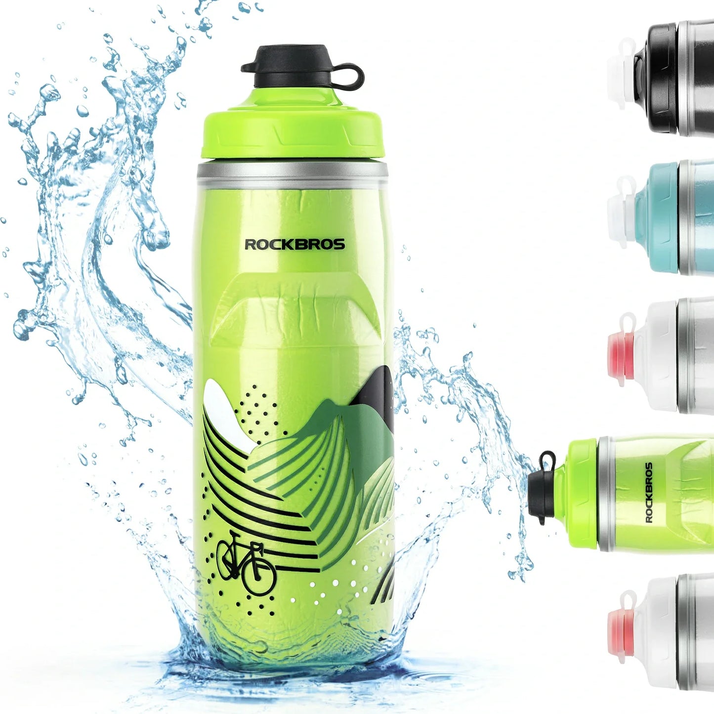 ROCKBROS 21OZ Insulated Bike Water Bottle