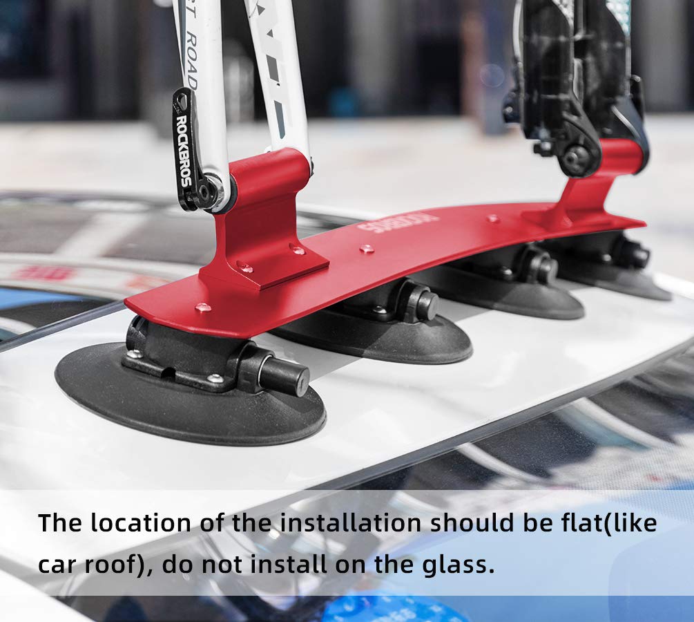 ROCKBROS Suction Cup Bike Rack for Car Roof Quick Release Sucker Mount