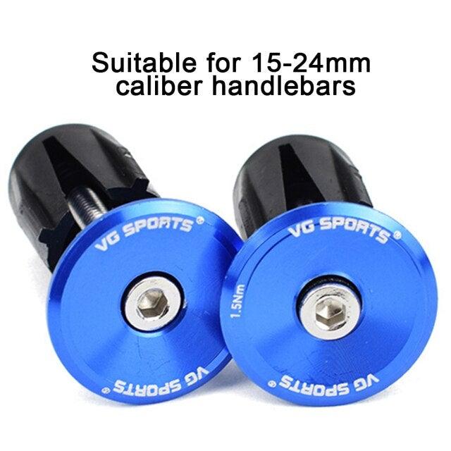 1 Pair Road Folding Bike Handlebar Grip Ends Cap Racing Cycling Handle Bar Plugs Outdoor Cycling Aluminum Bike Handlebar End Plugs Expanding Locking Bar End Caps For Road Bike Mountain Bike