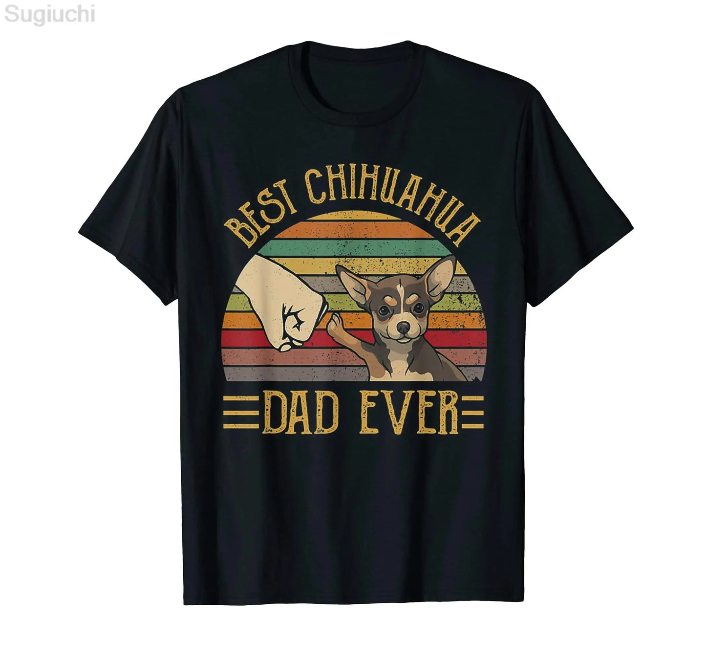 100% Cotton Best Chihuahua Dad Ever Cute Chihuahuas T-Shirt Graphic Harajuku Fashion Tee T Shirt XS-5XL - Premium T-Shirt from Lizard Vigilante - Just $21.99! Shop now at Lizard Vigilante