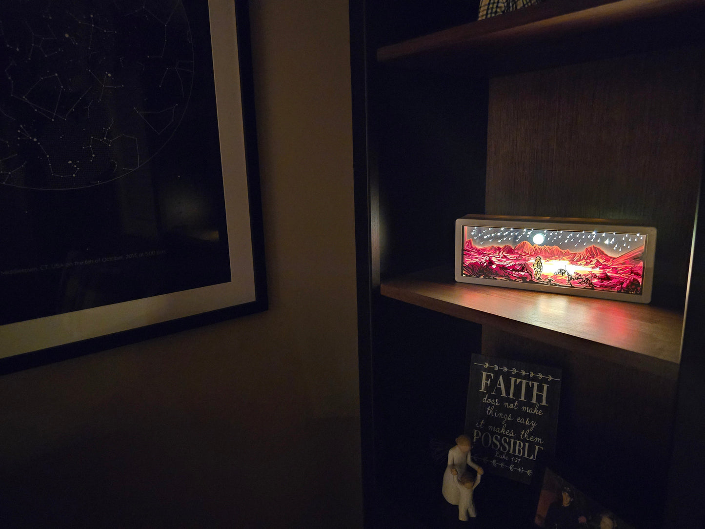 Walking on Mars 3D Paper Light