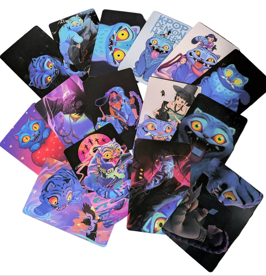 K-POP DEMON HUNTERS Collectible Card Set – Derpy Tiger Edition (55 Cards)