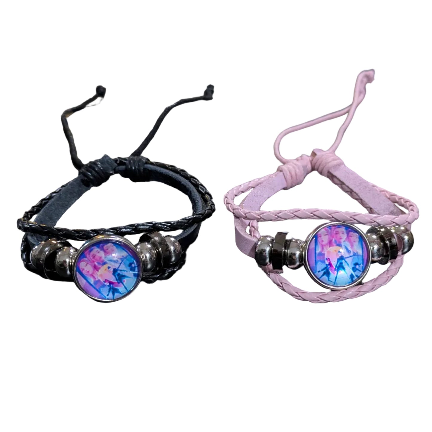 K-POP DEMON HUNTERS Leather Charm Bracelet – Fangirl Edition