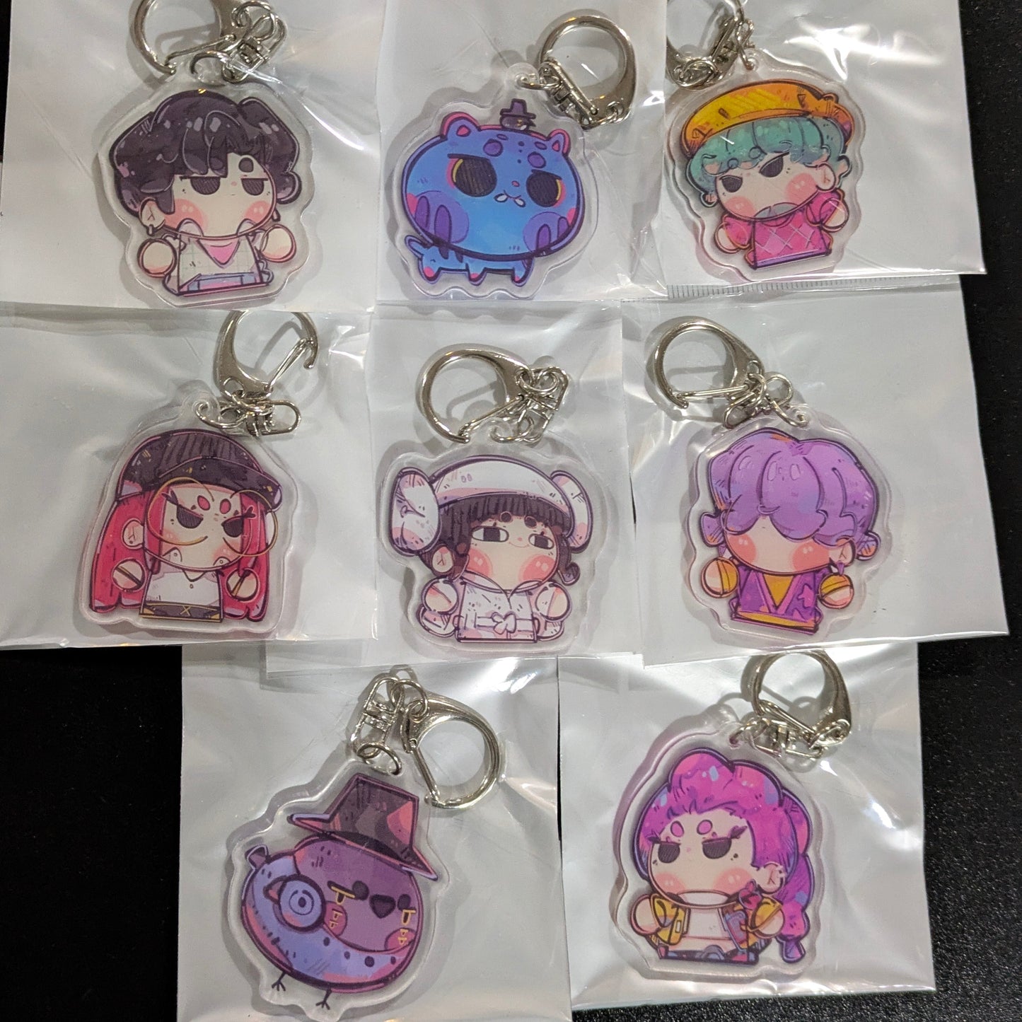 K-POP DEMON HUNTERS Mini Chibi Keychain Series (8 Designs)