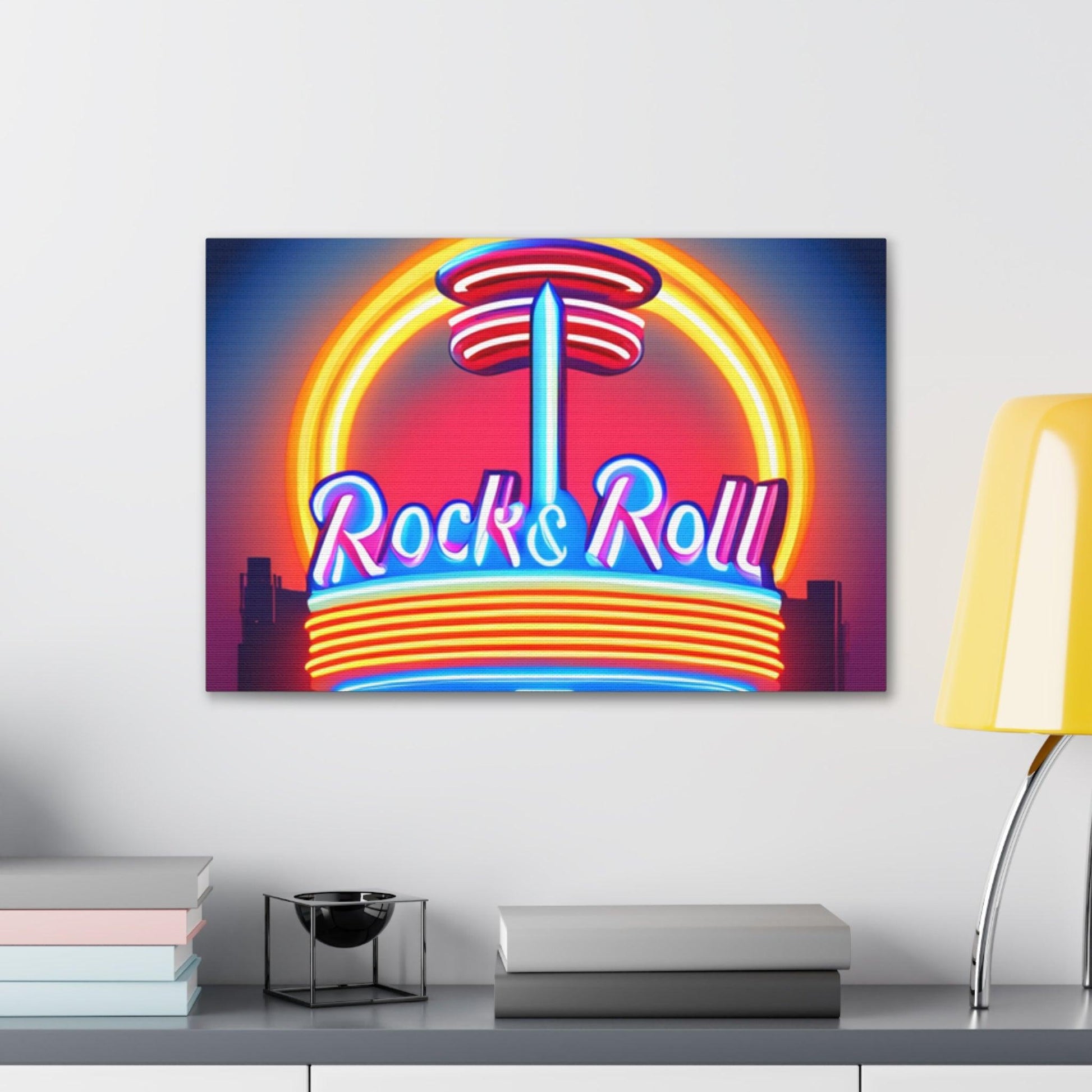 Rock & Roll Diner Canvas Gallery Wraps by Lizard Vigilante - Lizard Vigilante