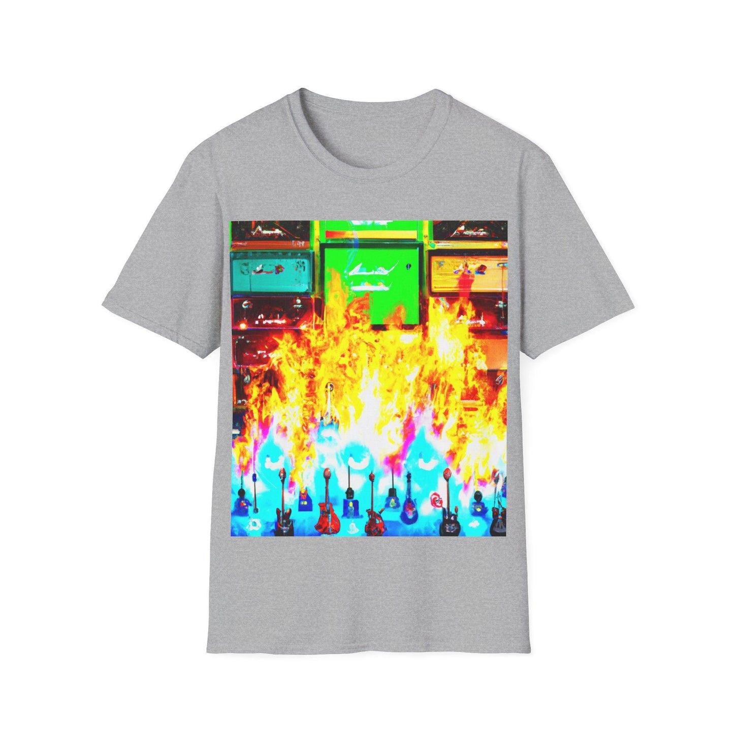 Rock Fire Unisex Softstyle T-Shirt - Lizard Vigilante