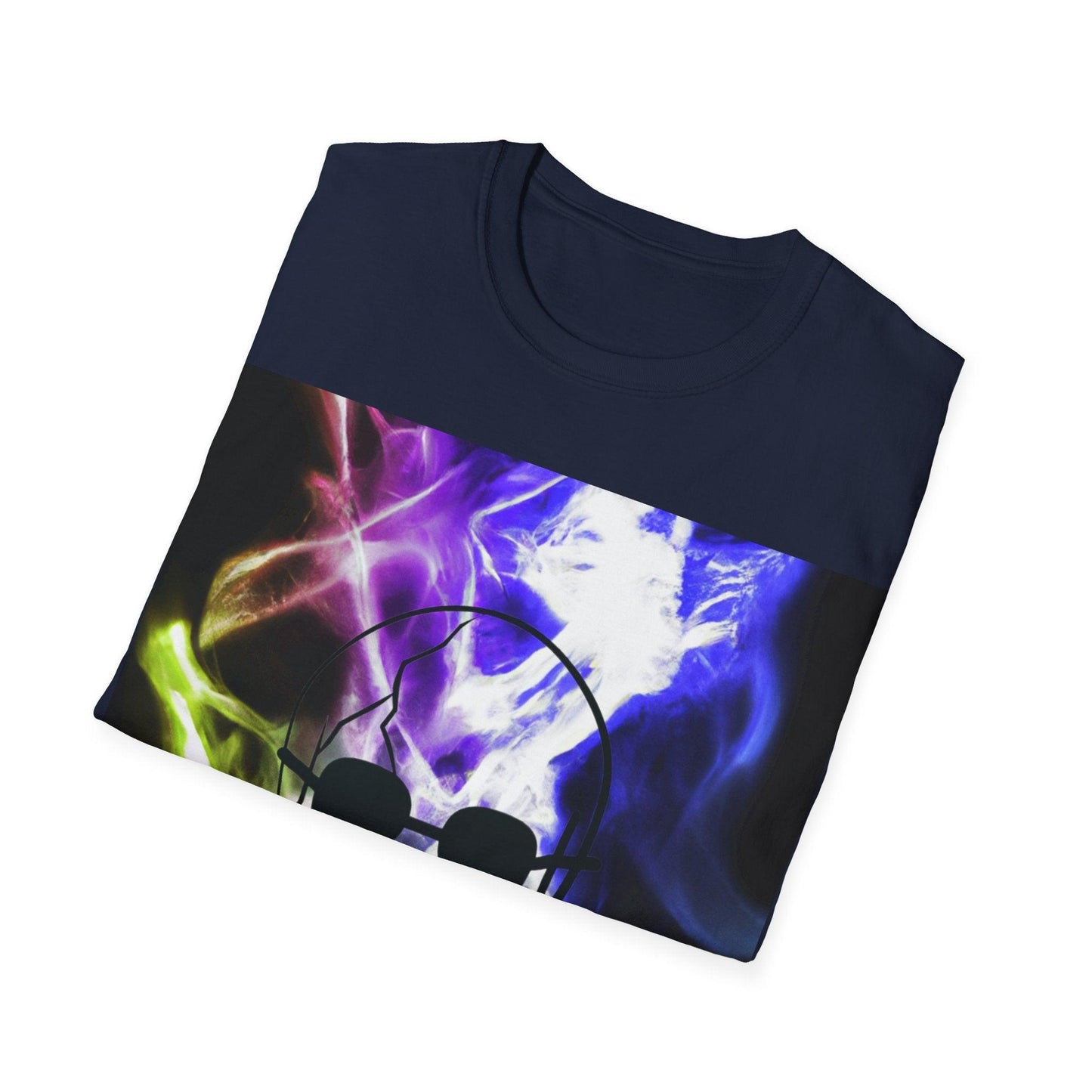 Neon Smoke Show Skull Unisex Softstyle T-Shirt - Lizard Vigilante