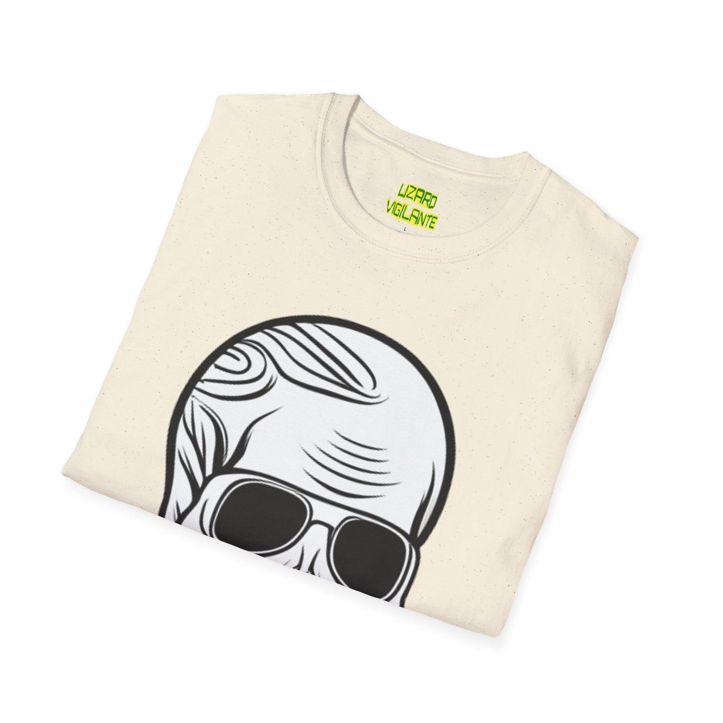 Skull Portrait Unisex Softstyle T-Shirt - Lizard Vigilante