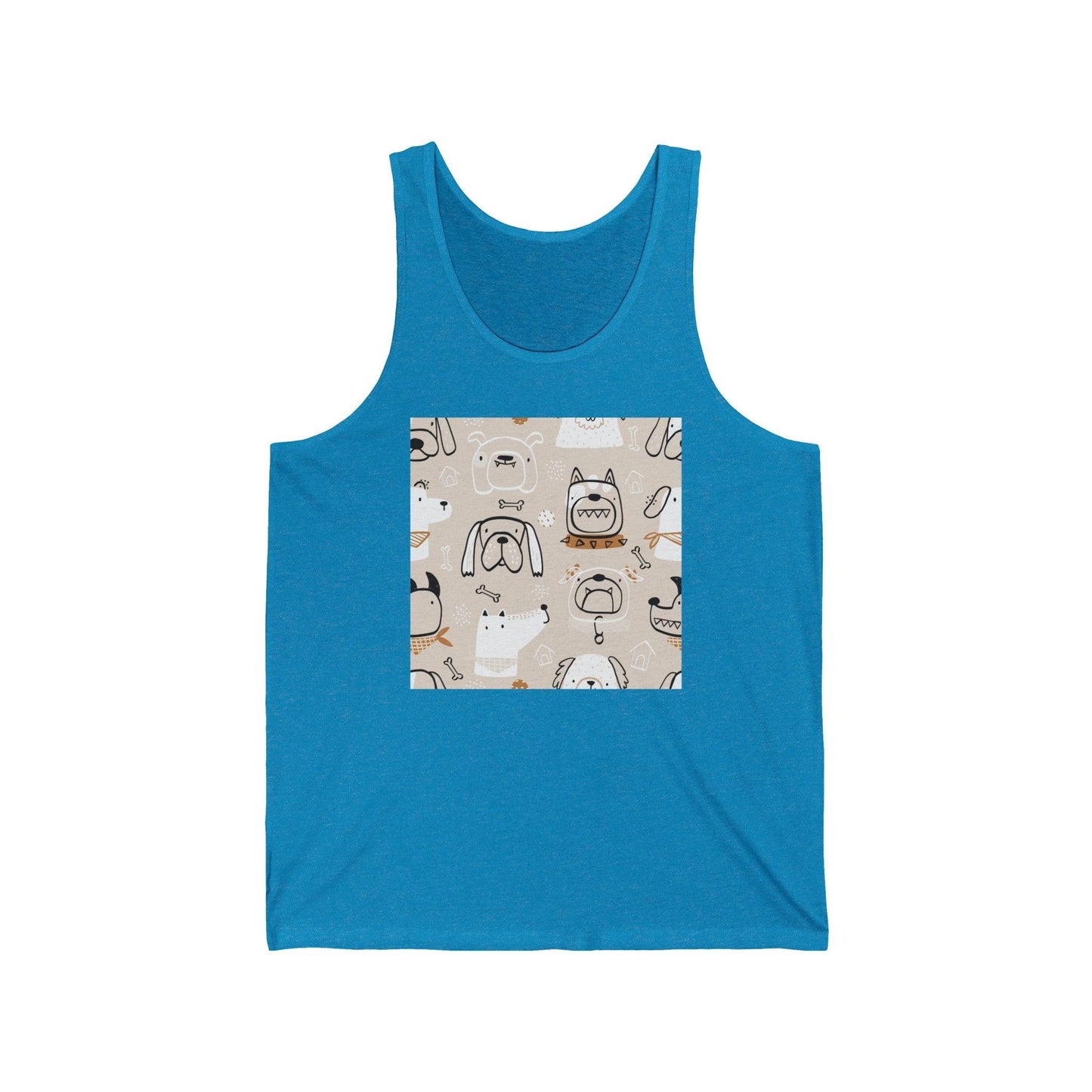 Illustrated Doggers 2 Unisex Jersey Tank - Premium Tank Top from Printify - Just $32.74! Shop now at Lizard Vigilante