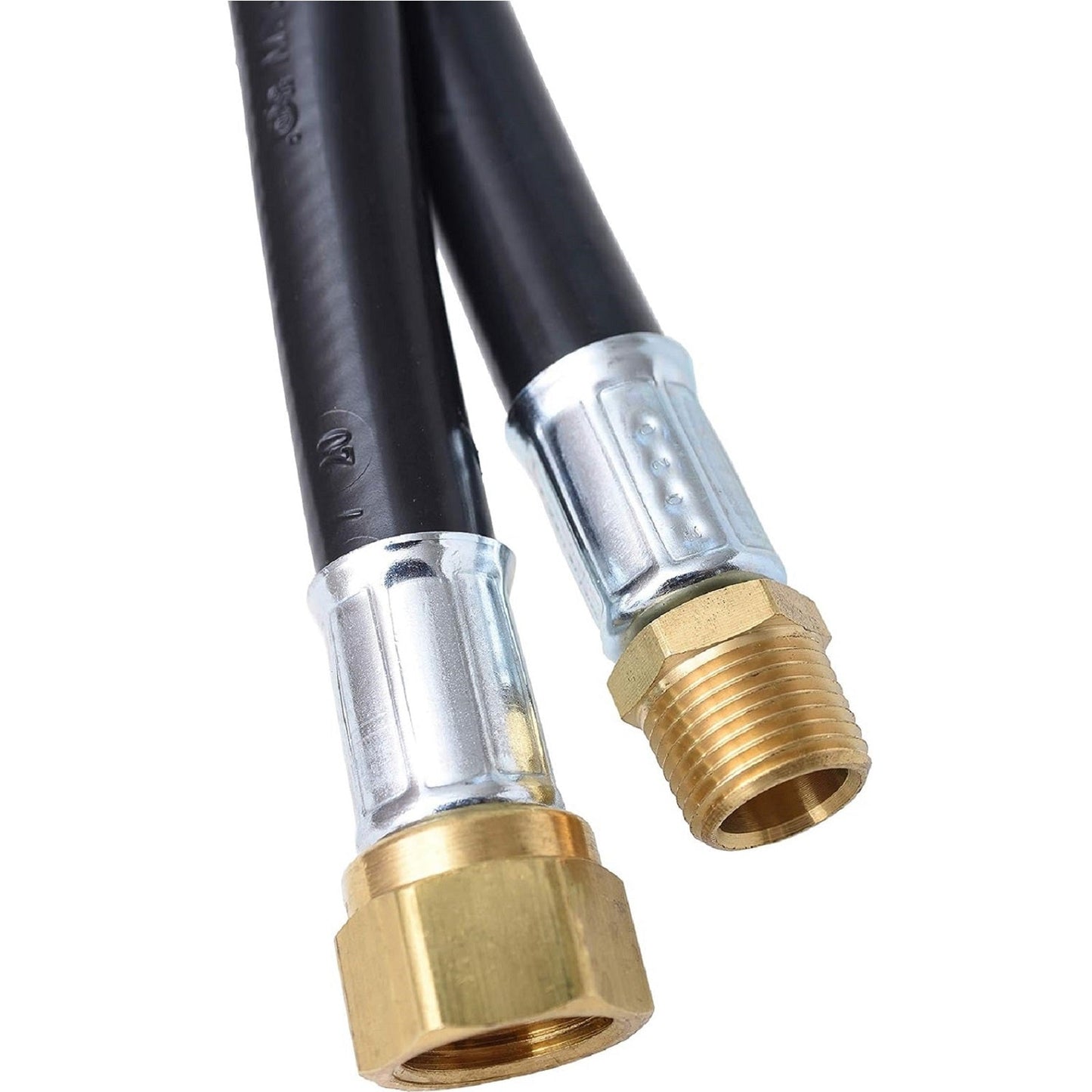 Flame King Thermo Plastic Hose Assembly for LP and Natural Gas, 96 Inch, 3/8 Inch