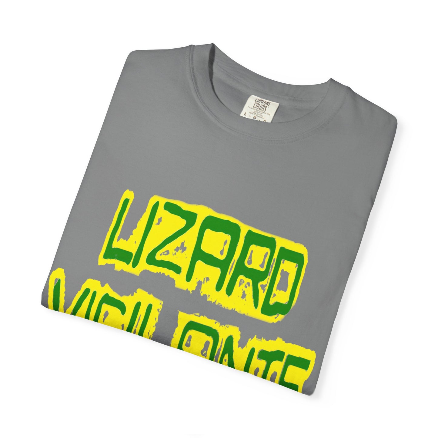 Lizard Vigilante Graphic T-Shirt — Bold Green & Yellow Streetwear Tee