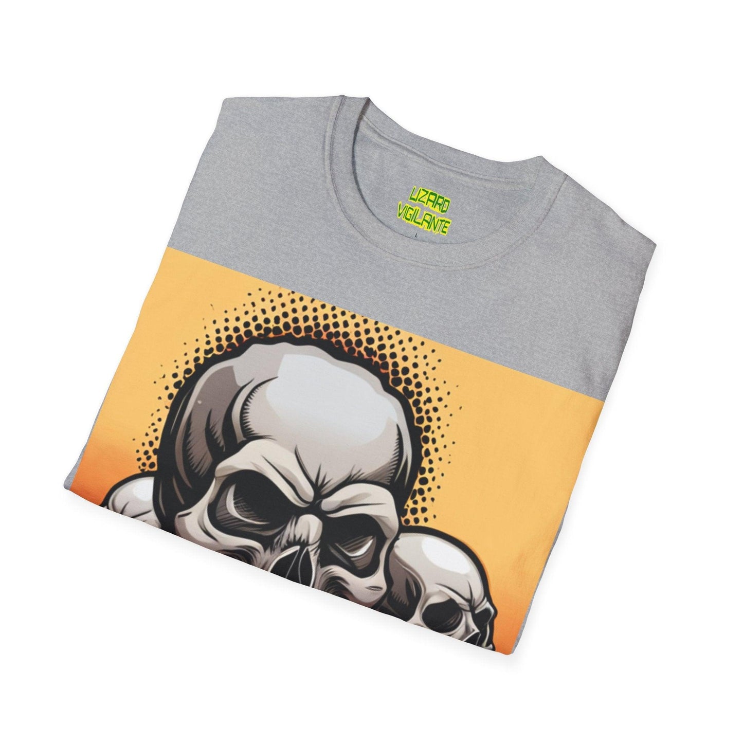 Gray Skulls Unisex Softstyle T-Shirt - Lizard Vigilante