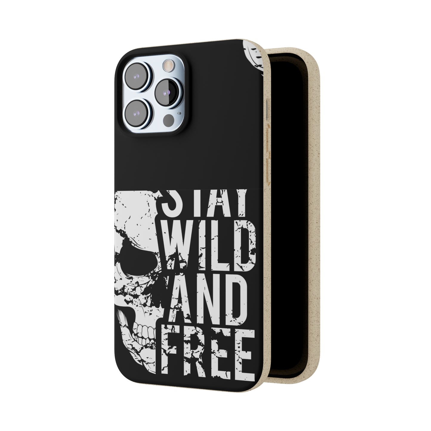 Stay Wild And Free Skull Biodegradable Cases - Lizard Vigilante