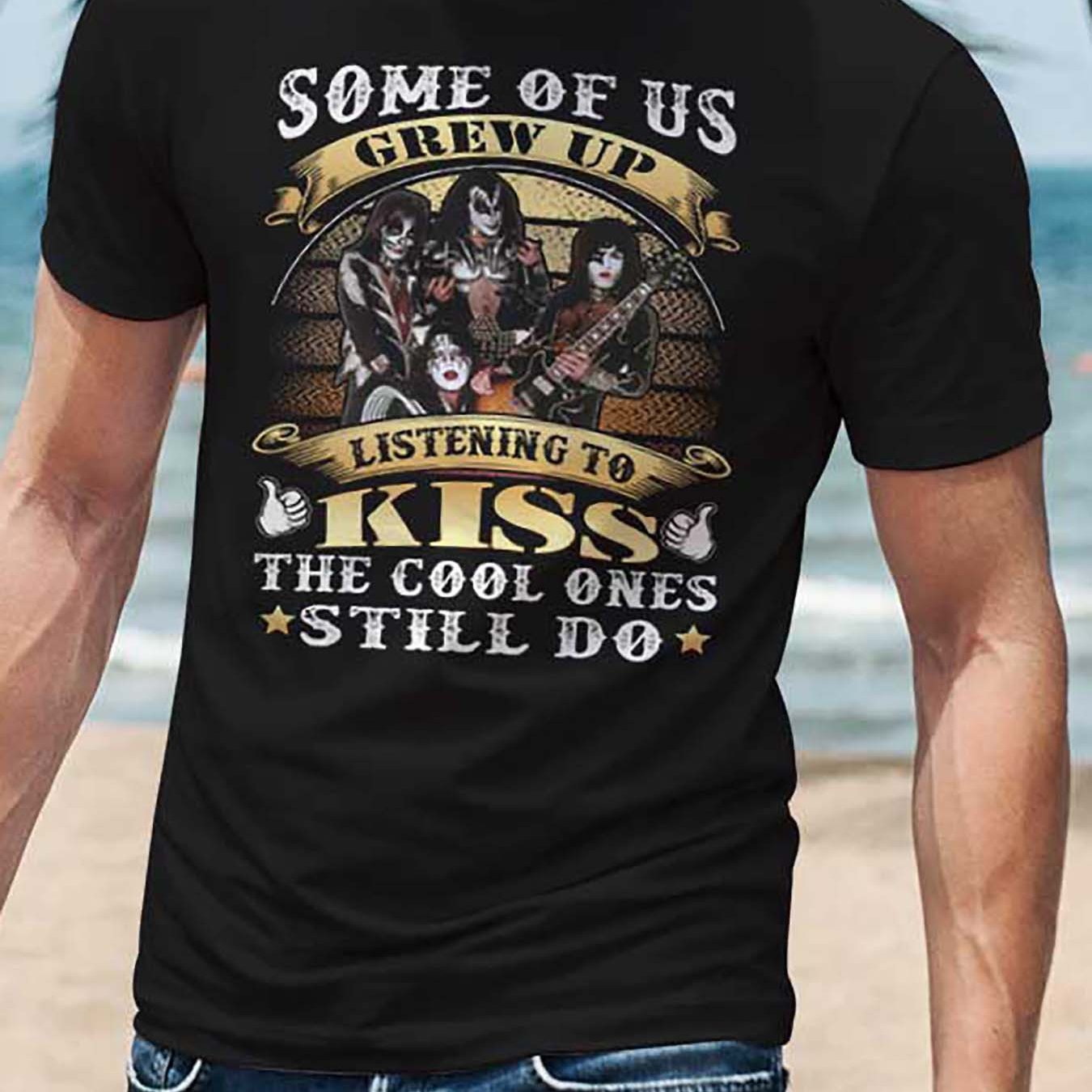 Some of us grew up listening to KISS, and the cool ones are still listening to 26789 Funny Men's Short Sleeve Printed T-Shirt Collection, Black - Premium  from Lizard Vigilante - Just $24.99! Shop now at Lizard Vigilante