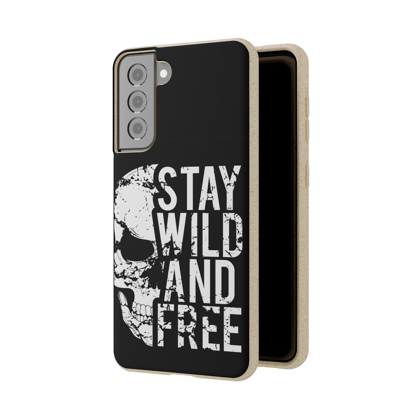 Stay Wild And Free Skull Biodegradable Cases - Lizard Vigilante