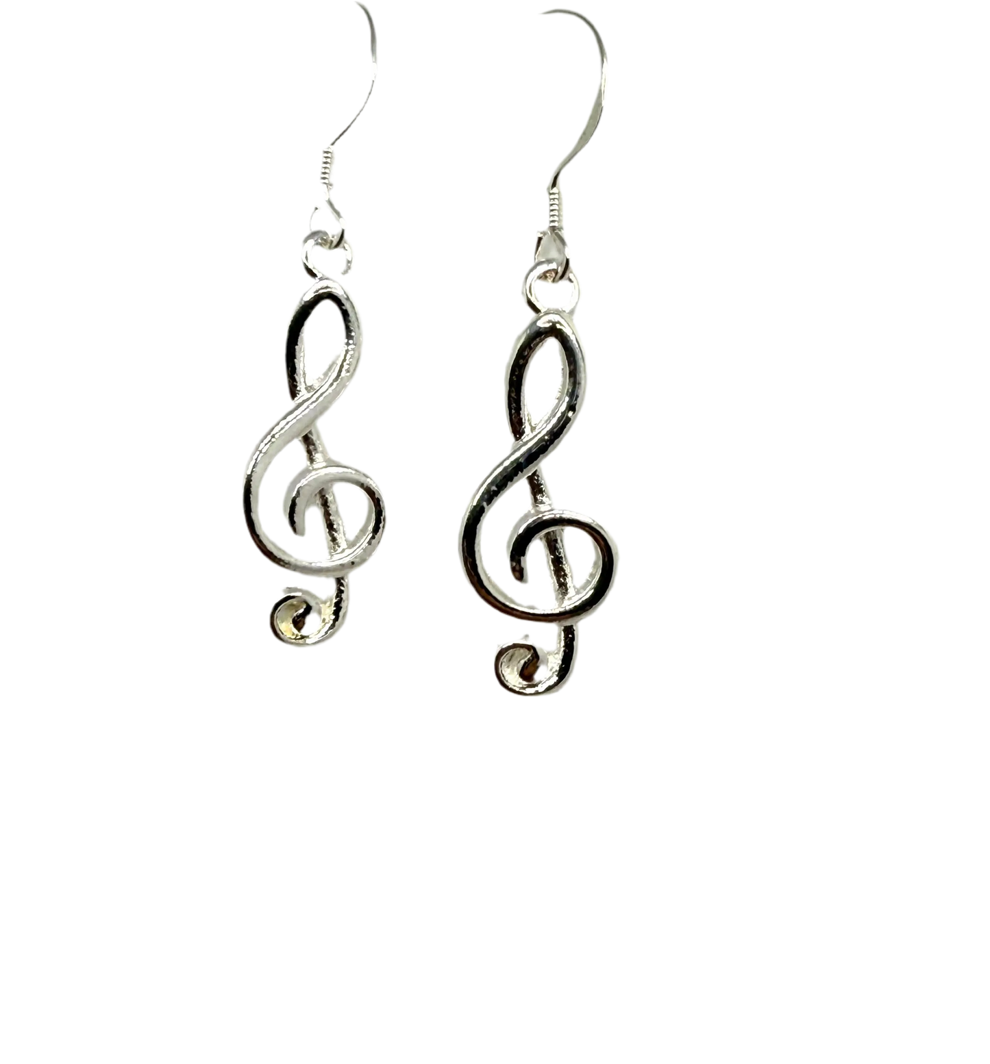 925 Sterling Silver Earrings Vintage Musical Note Long Dangle Earrings For Women