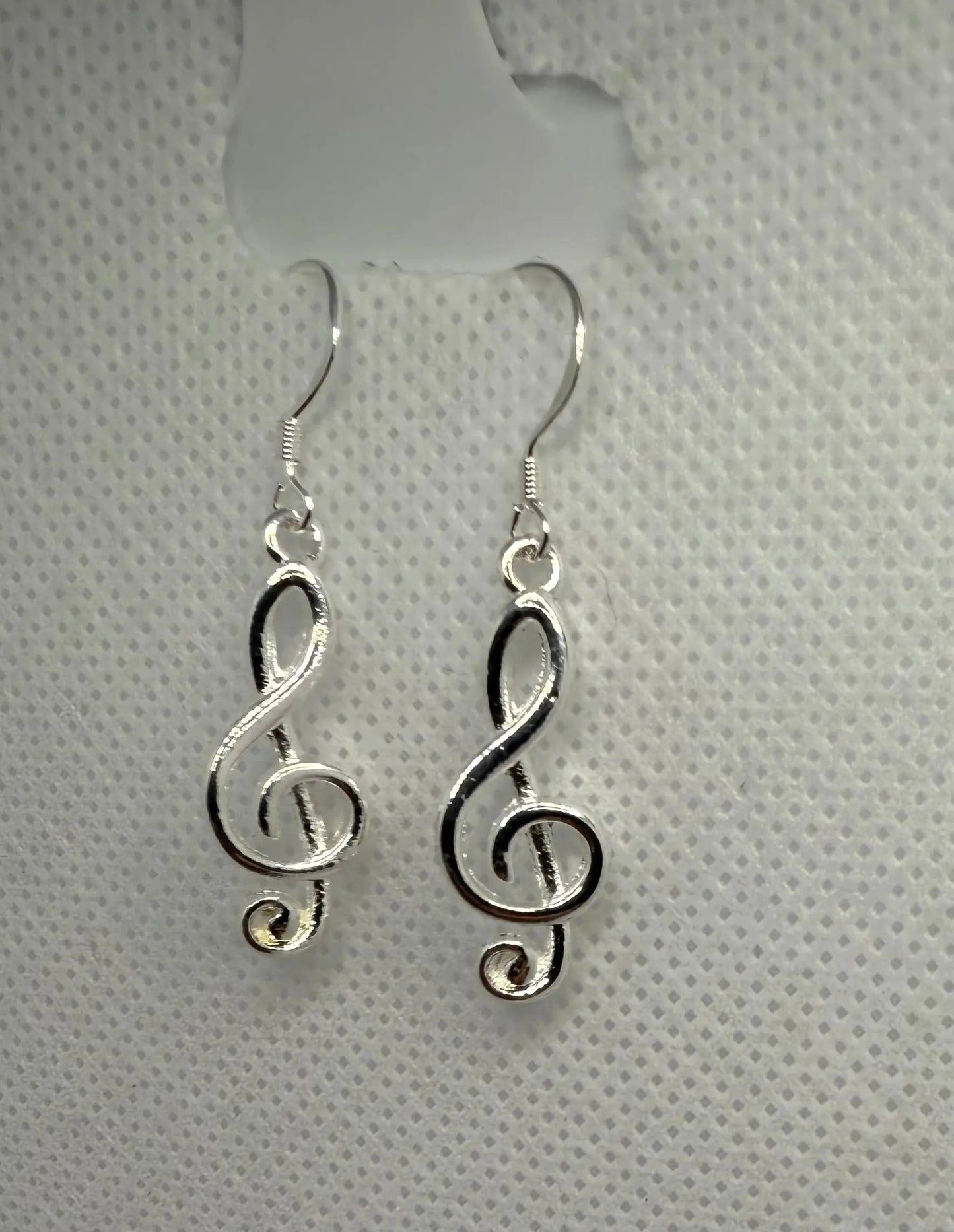 925 Sterling Silver Earrings Vintage Musical Note Long Dangle Earrings For Women
