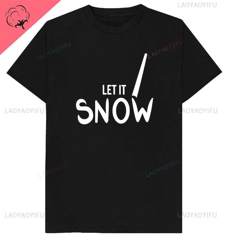 100%cotton Let It Snow Funny Cocaine Coke Christmas Novelty Funny Joke Humour Spoof Gift T Shirt Mens Tee Tops  Graphic TShirts - Premium T-Shirt from Lizard Vigilante - Just $23.99! Shop now at Lizard Vigilante