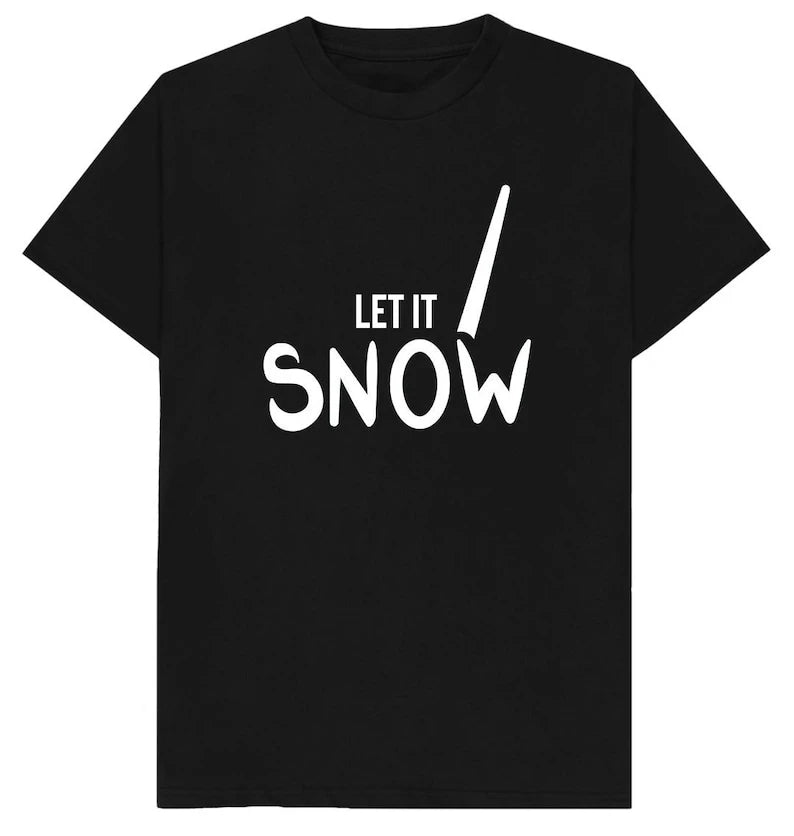 100%cotton Let It Snow Funny Cocaine Coke Christmas Novelty Funny Joke Humour Spoof Gift T Shirt Mens Tee Tops  Graphic TShirts - Premium T-Shirt from Lizard Vigilante - Just $23.99! Shop now at Lizard Vigilante