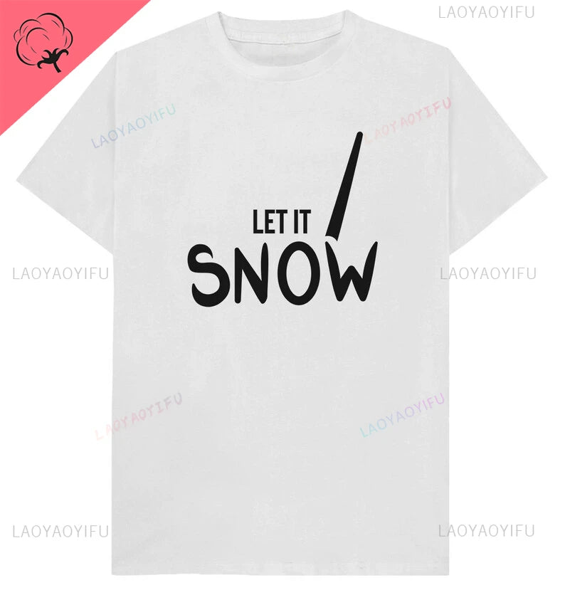 100%cotton Let It Snow Funny Cocaine Coke Christmas Novelty Funny Joke Humour Spoof Gift T Shirt Mens Tee Tops  Graphic TShirts - Premium T-Shirt from Lizard Vigilante - Just $23.99! Shop now at Lizard Vigilante