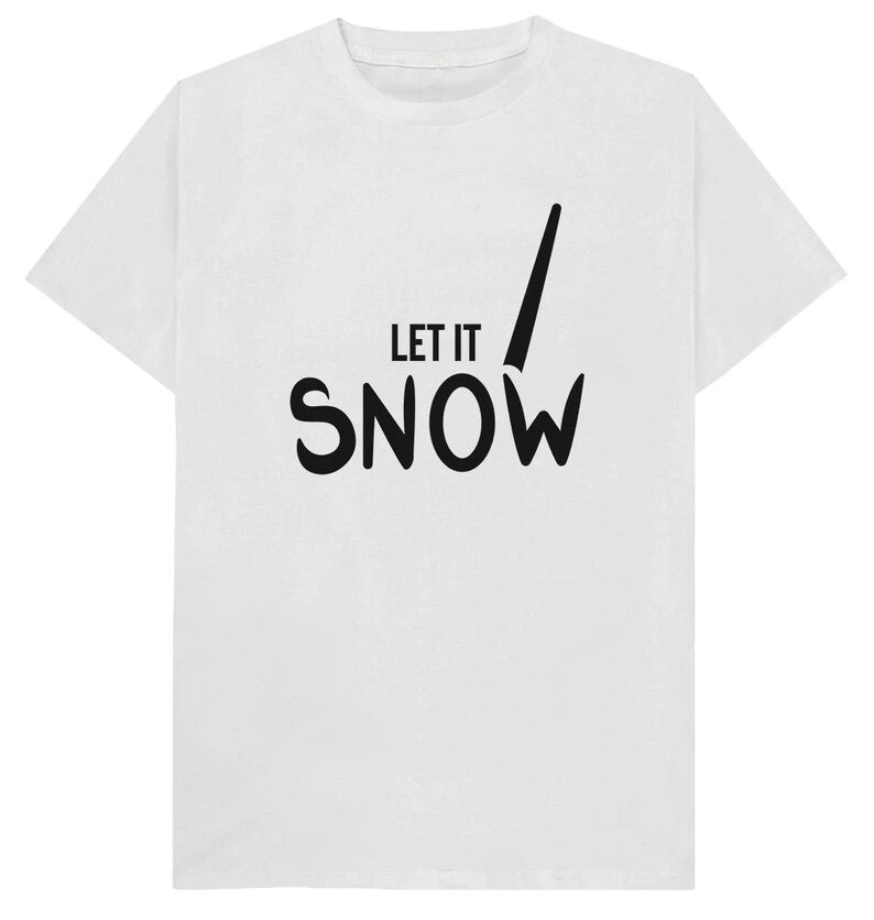 100%cotton Let It Snow Funny Cocaine Coke Christmas Novelty Funny Joke Humour Spoof Gift T Shirt Mens Tee Tops  Graphic TShirts - Premium T-Shirt from Lizard Vigilante - Just $23.99! Shop now at Lizard Vigilante