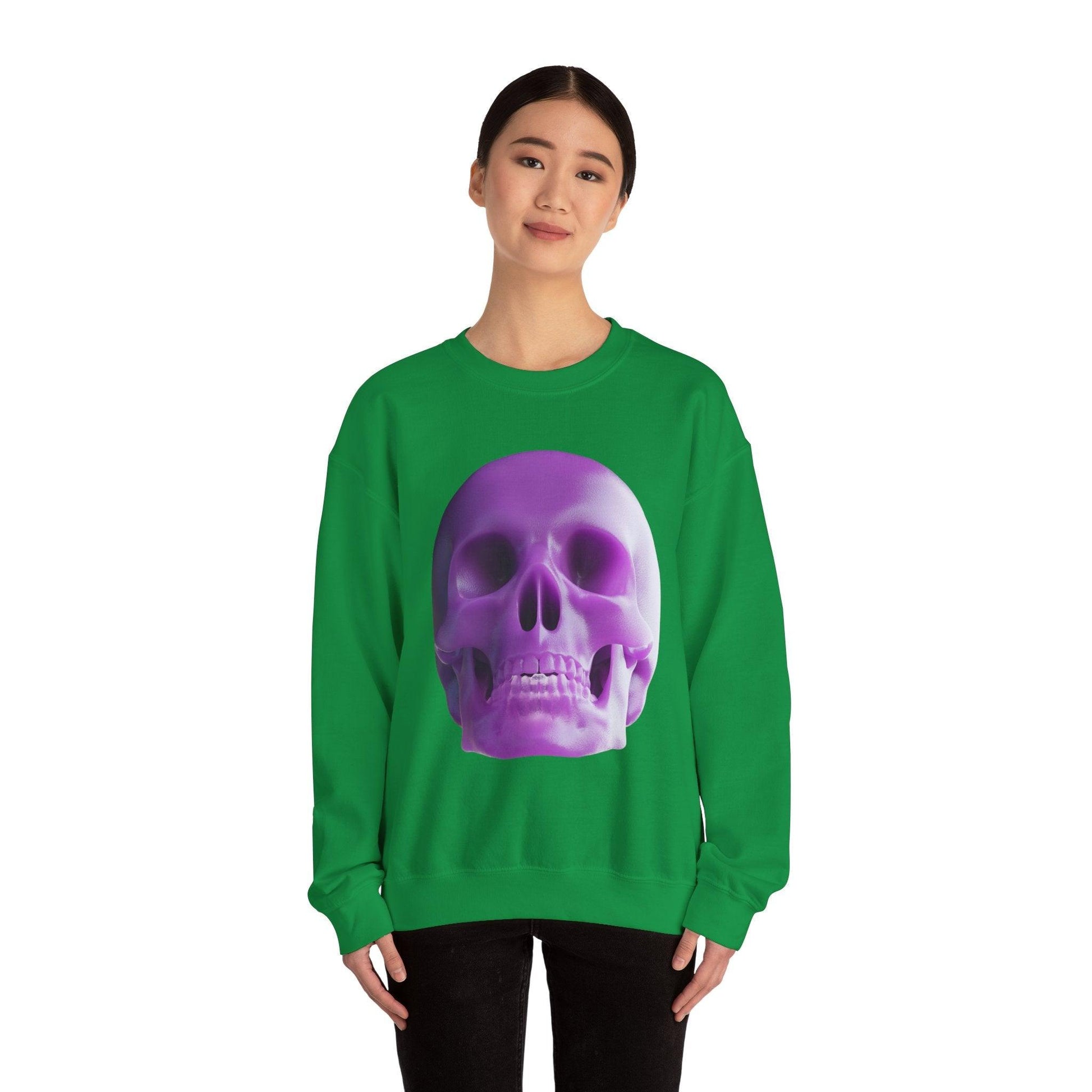 The Purple Skull of Glory Unisex Heavy Blend™ Crewneck Sweatshirt - Lizard Vigilante