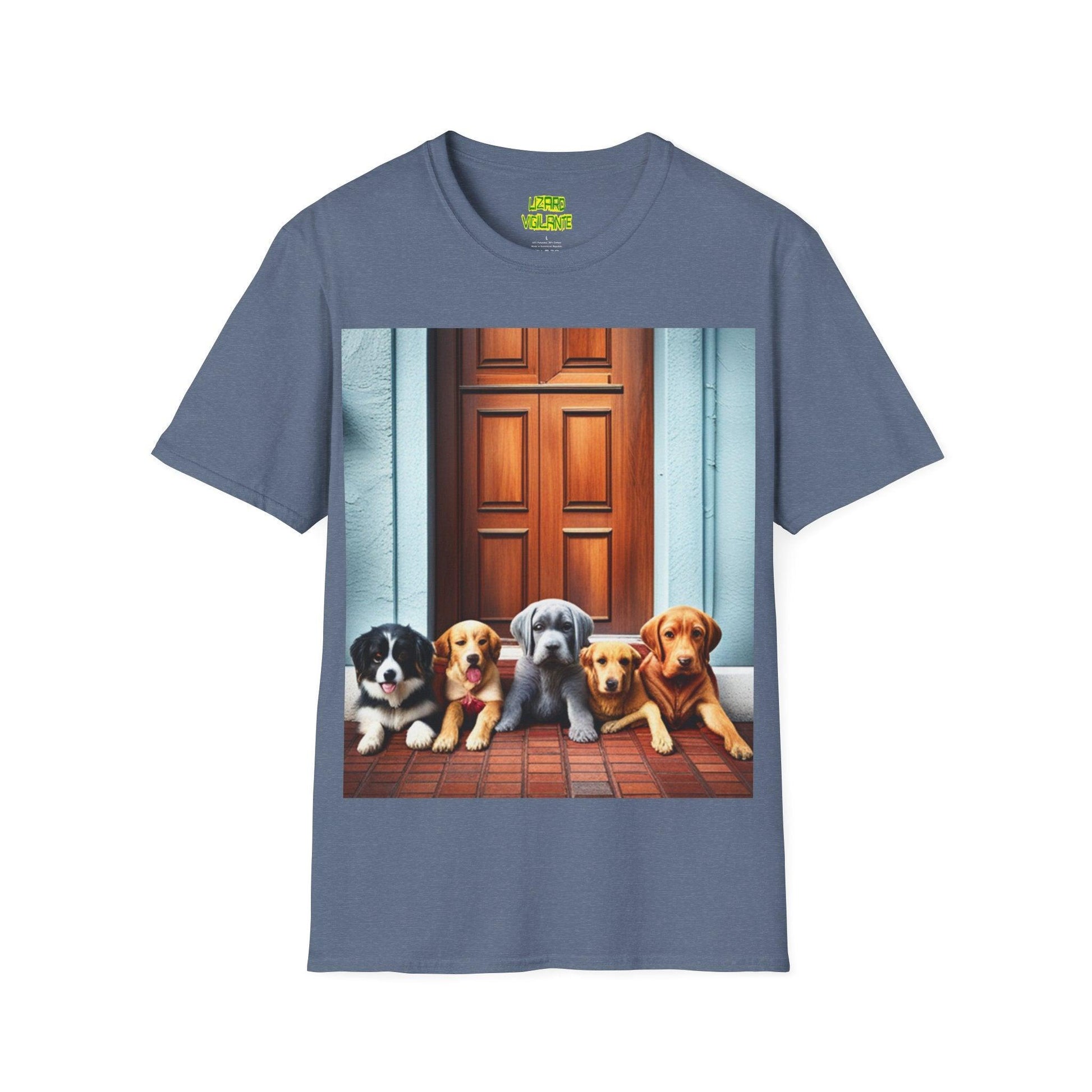 Dogs at the Door Unisex Softstyle T-Shirt - Lizard Vigilante