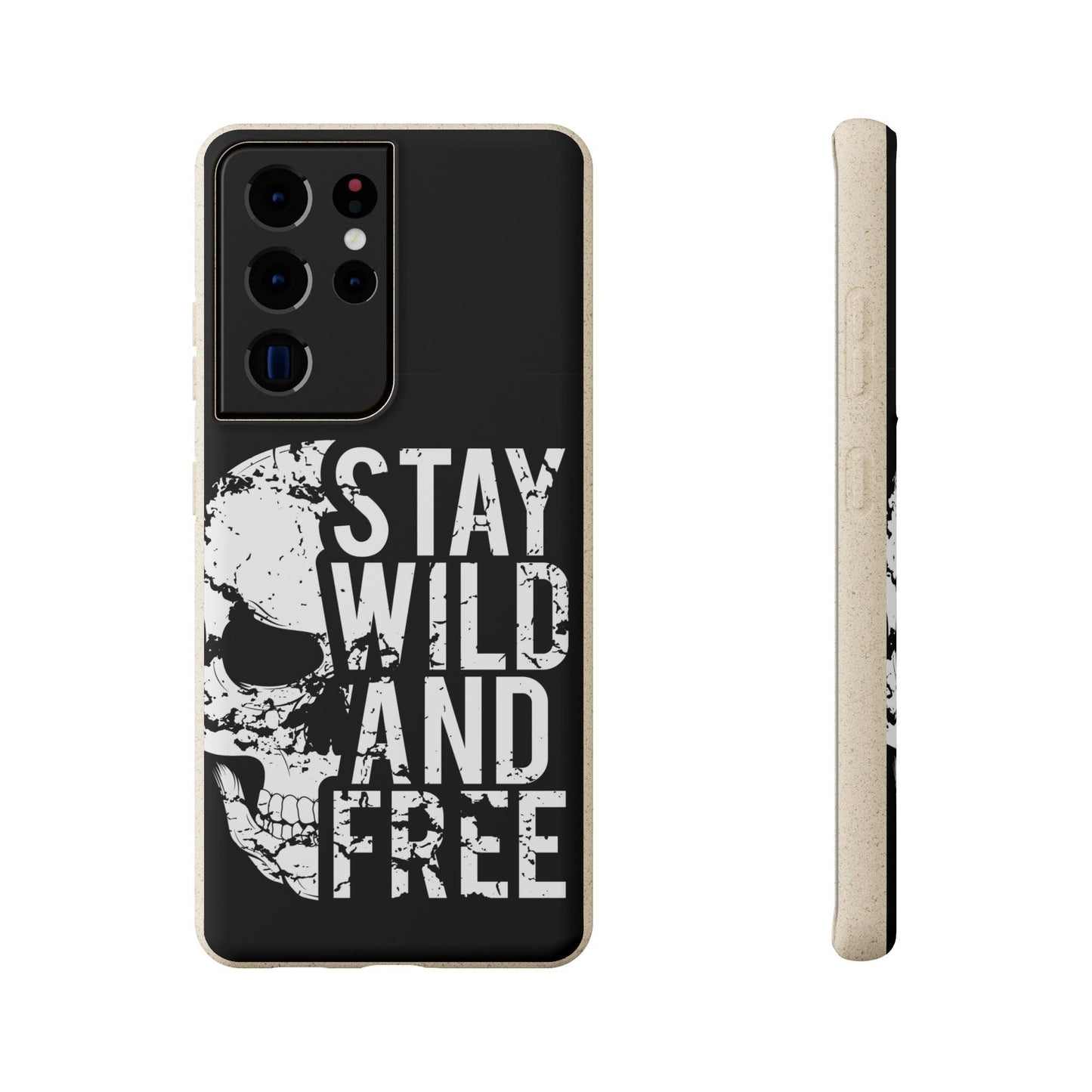 Stay Wild And Free Skull Biodegradable Cases - Lizard Vigilante