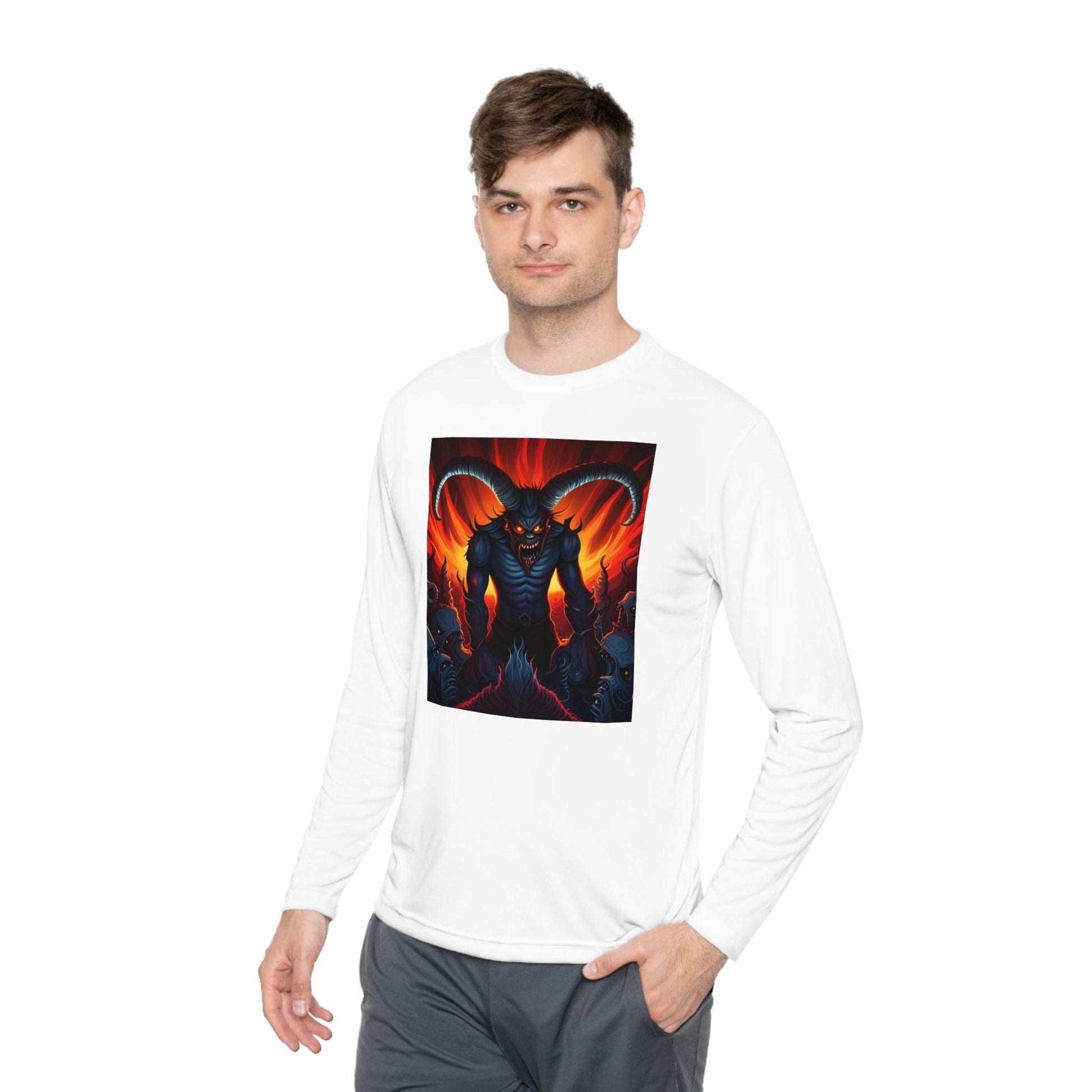 Horny Devil Unisex Lightweight Long Sleeve Tee - Lizard Vigilante