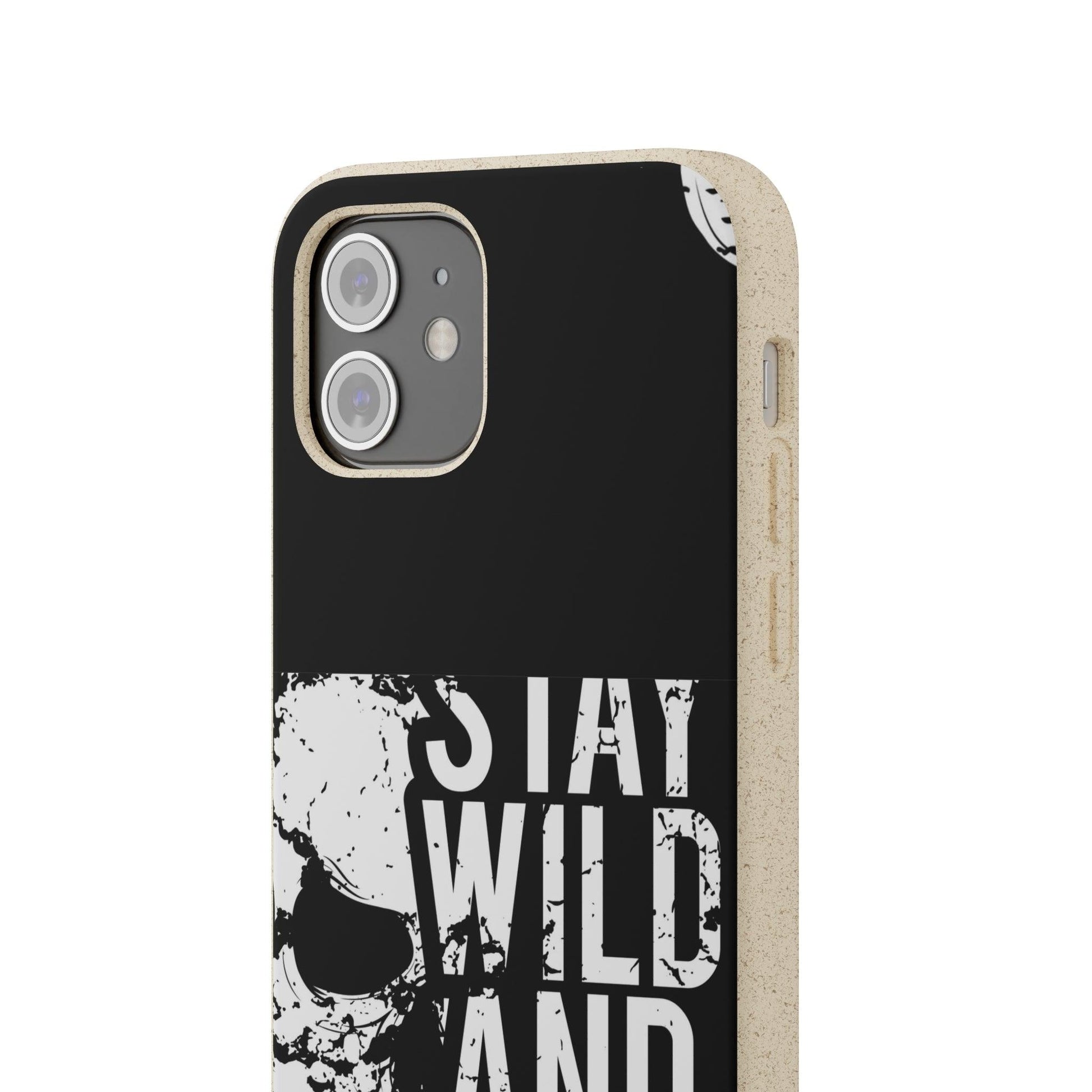 Stay Wild And Free Skull Biodegradable Cases - Lizard Vigilante