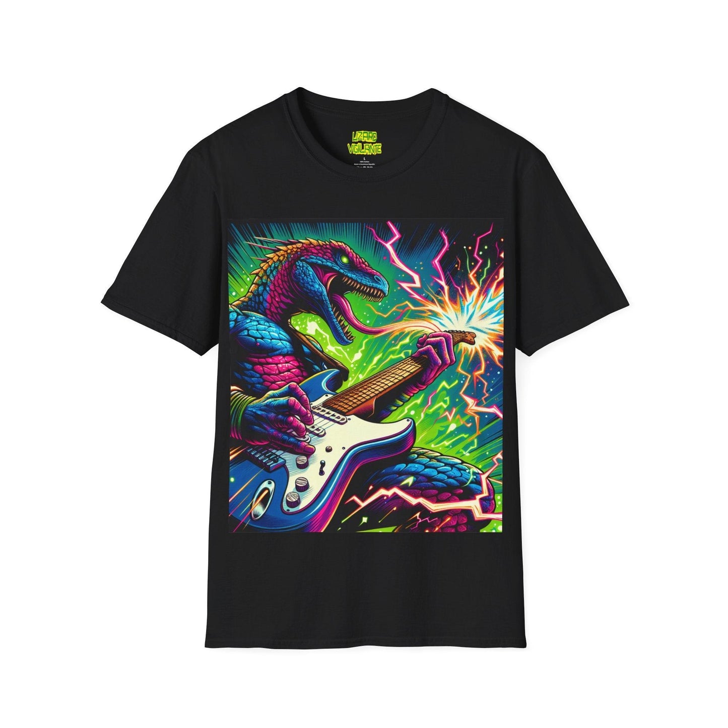 Lizard RockStar Unisex Softstyle T-Shirt - Premium T-Shirt from Printify - Just $24.71! Shop now at Lizard Vigilante