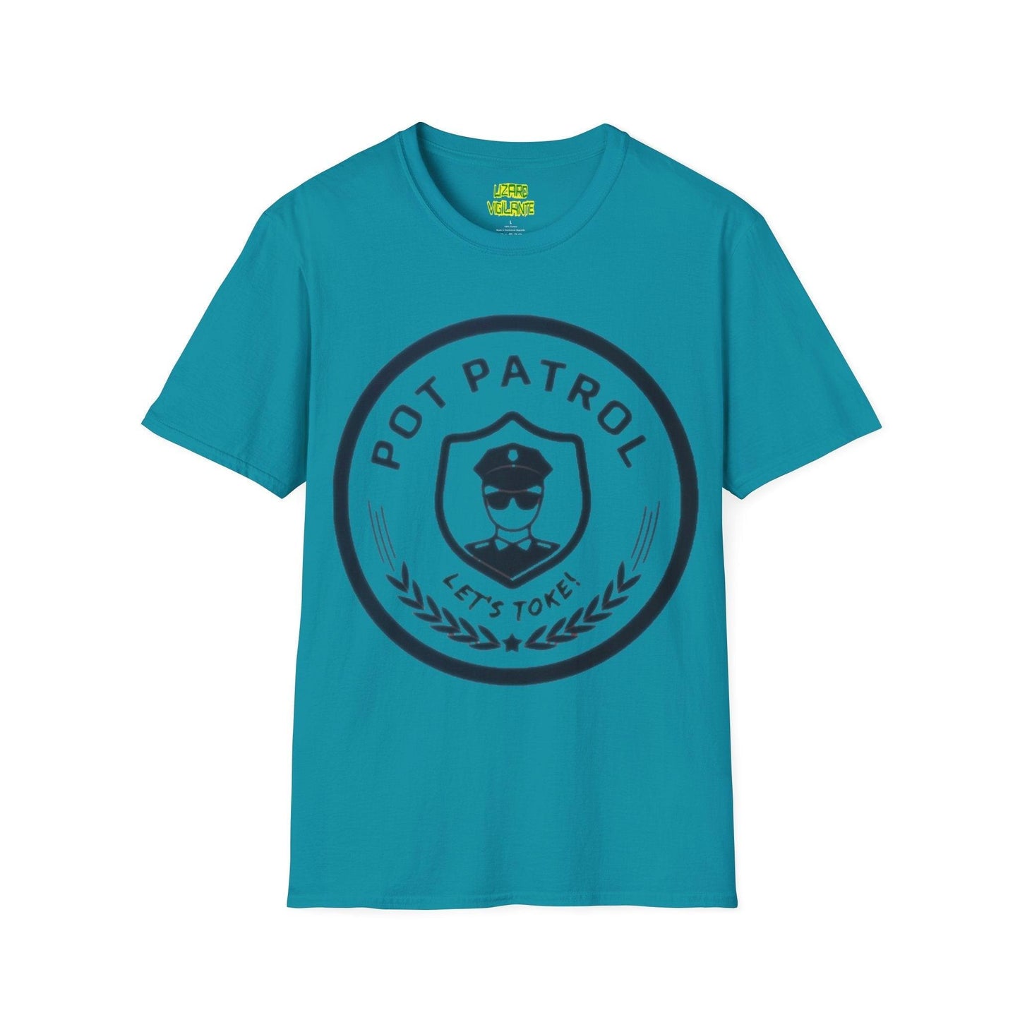 POT PATROL Let's Toke! Unisex Softstyle T-Shirt - Lizard Vigilante