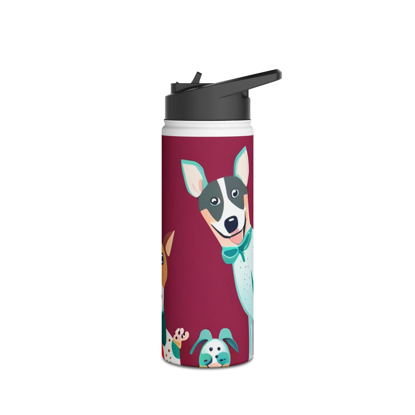 Illustrated by Doggie Stainless Steel Water Bottle, Standard Lid - Lizard Vigilante