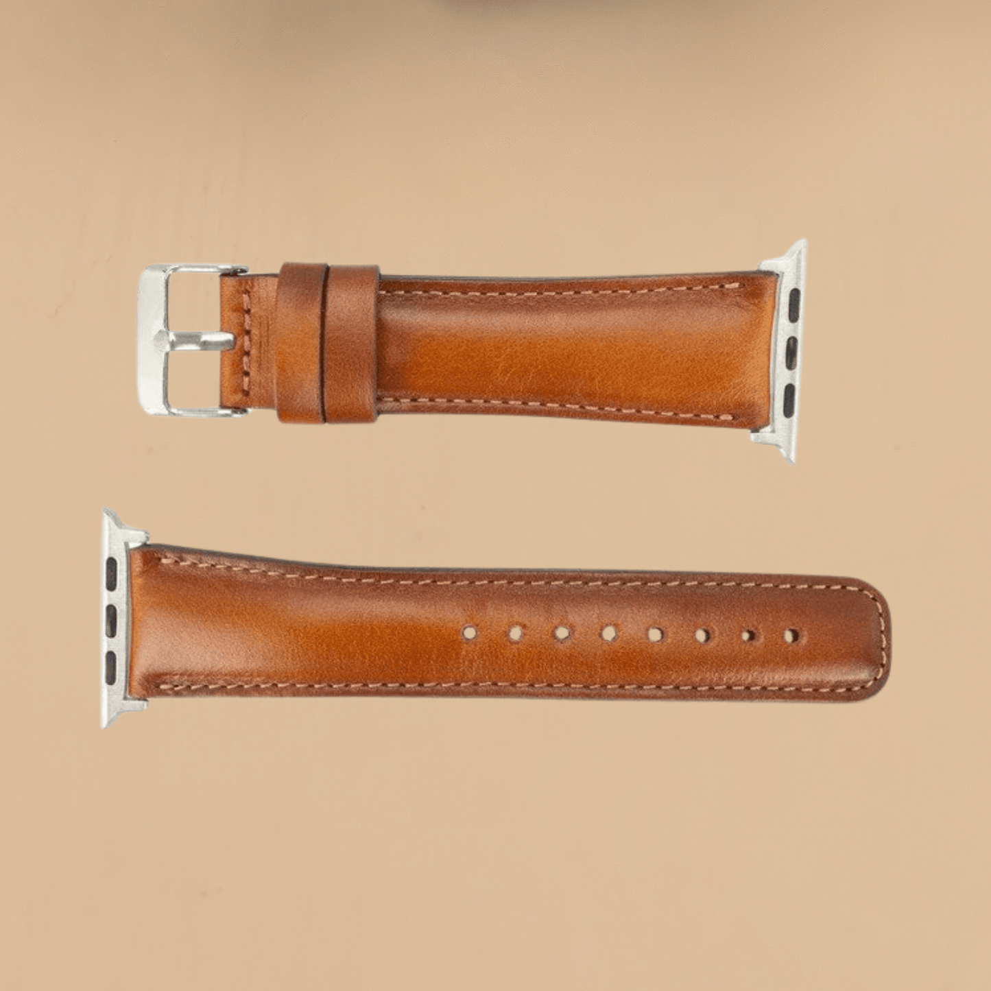 Apple Watch Rustic Brown Leather Strap - Boston