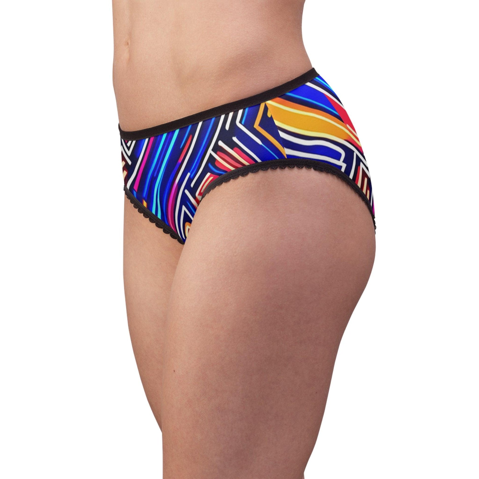 Neon Track Women's Briefs (AOP) - Lizard Vigilante