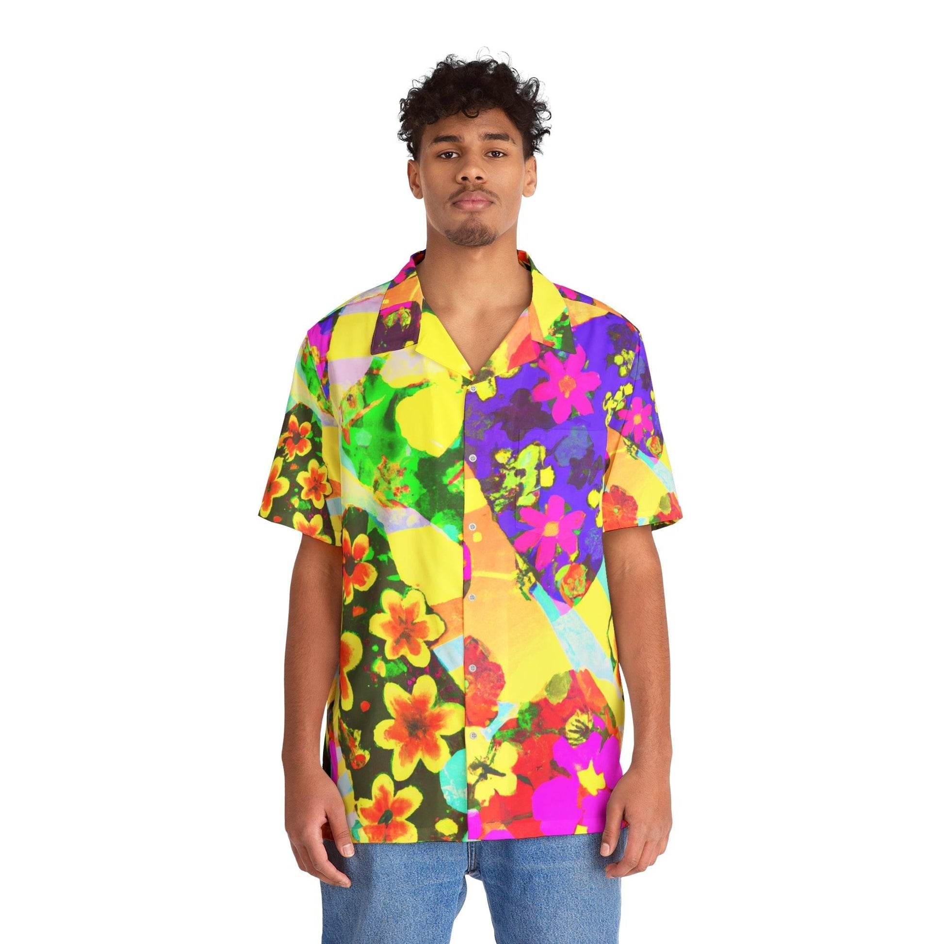 Flowering Men's Hawaiian Shirt - Lizard Vigilante