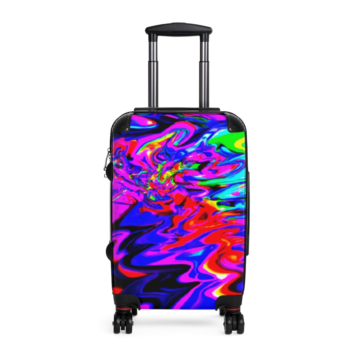 Lizard Vigilante Squiggly Colors Travel Suitcase – 360° Wheel Swivels, Adjustable Handle, Built-in Lock – Available in Small, Medium, and Large - Premium Bags from Printify - Just $219.99! Shop now at Lizard Vigilante