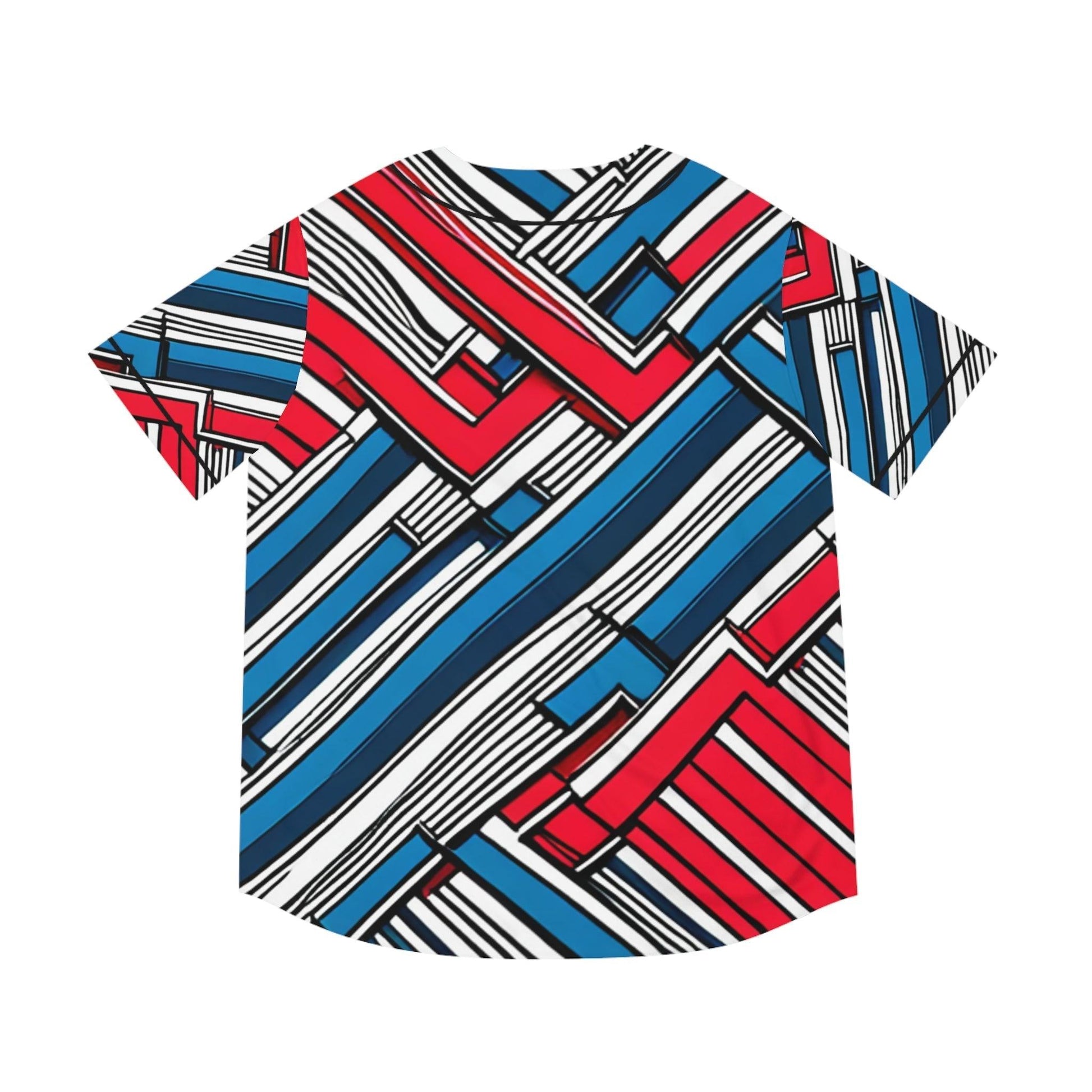 Geometric Patriot Men's Baseball Jersey - Lizard Vigilante