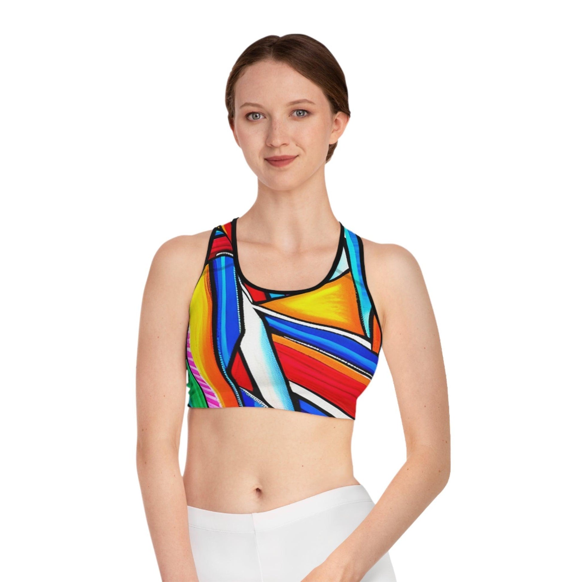 Geometrocide Sports Bra - Lizard Vigilante