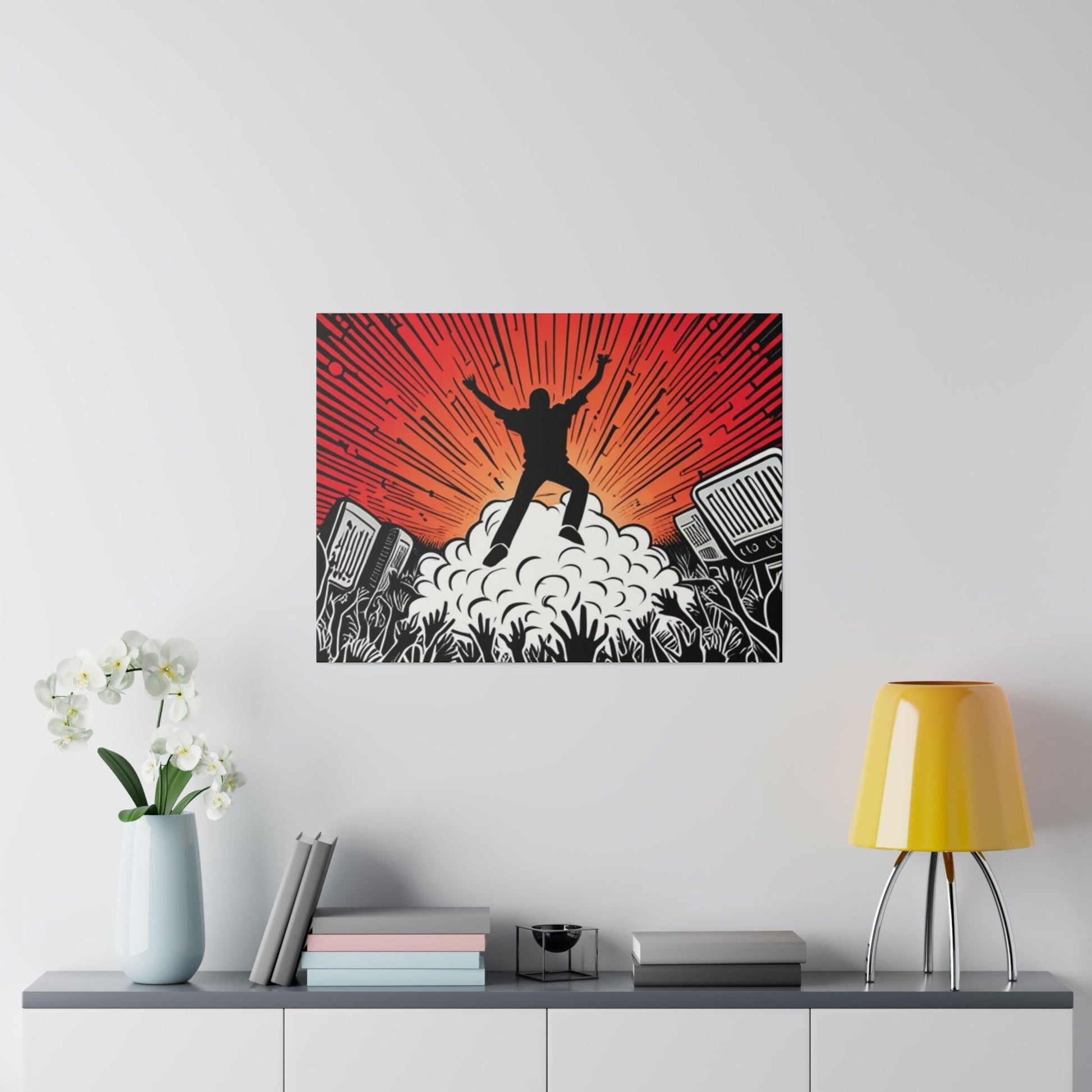 Metal Concert Matte Canvas, Stretched, 0.75" - Lizard Vigilante