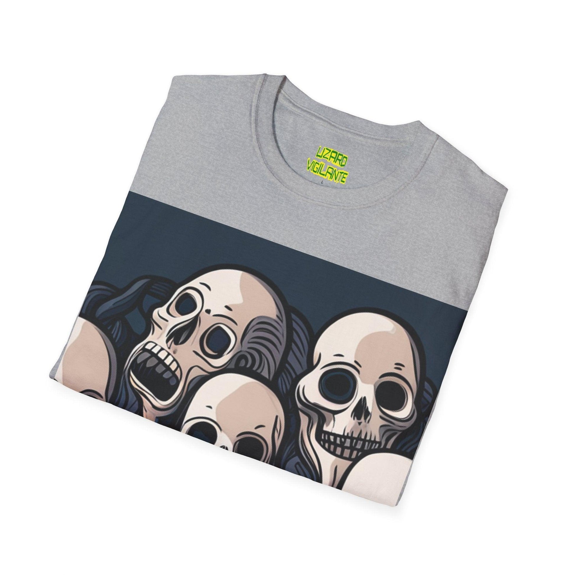 Comic Skulls Unisex Softstyle T-Shirt - Lizard Vigilante