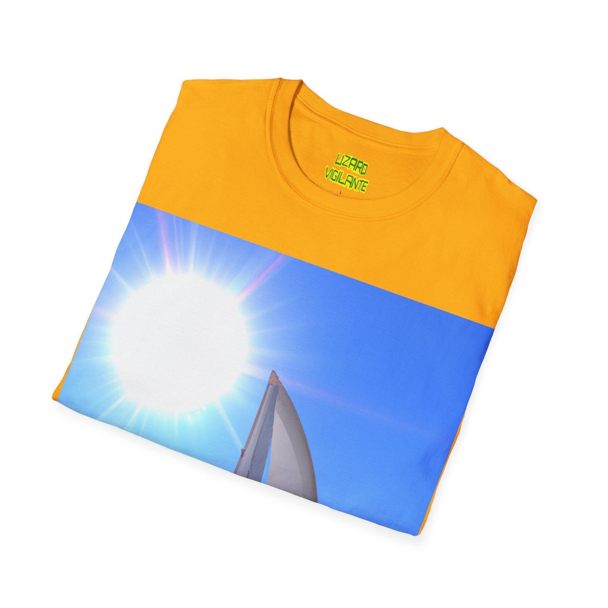 Sailing Boat Horiz Unisex Softstyle T-Shirt - Lizard Vigilante