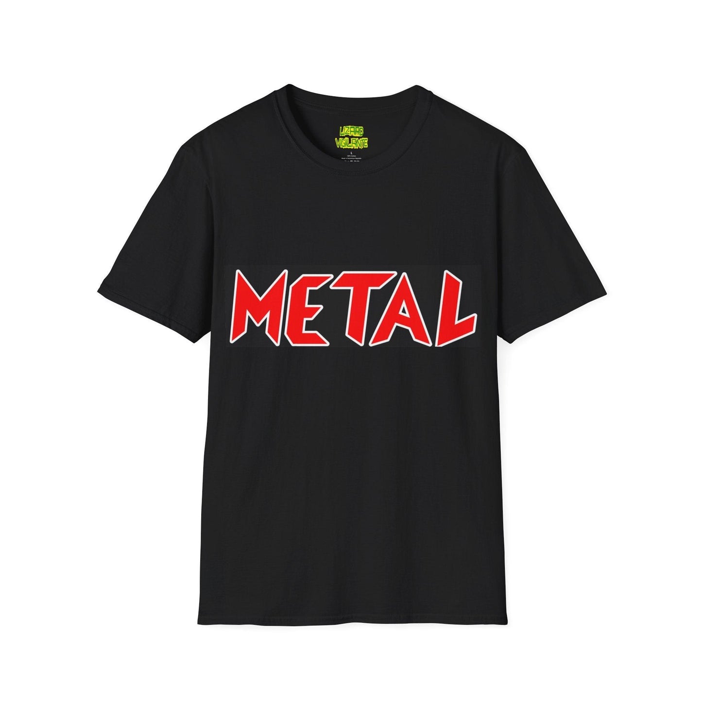 Red Metal Unisex Softstyle T-Shirt - Lizard Vigilante