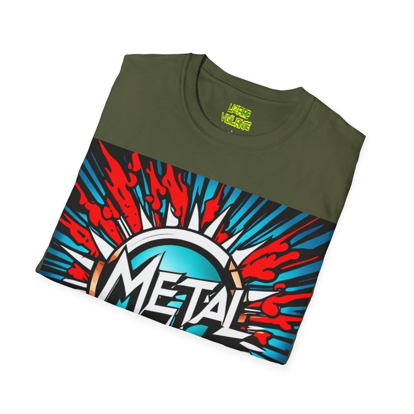 METAL Sun Logo Unisex Softstyle T-Shirt - Lizard Vigilante