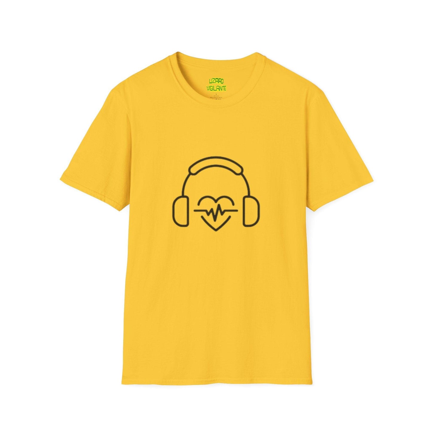 Headphone Love Unisex Softstyle T-Shirt - Lizard Vigilante