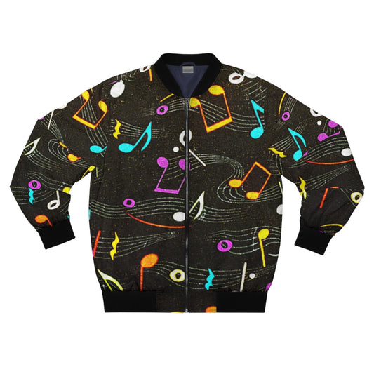 Musical Notes Men's Bomber Jacket - Lizard Vigilante