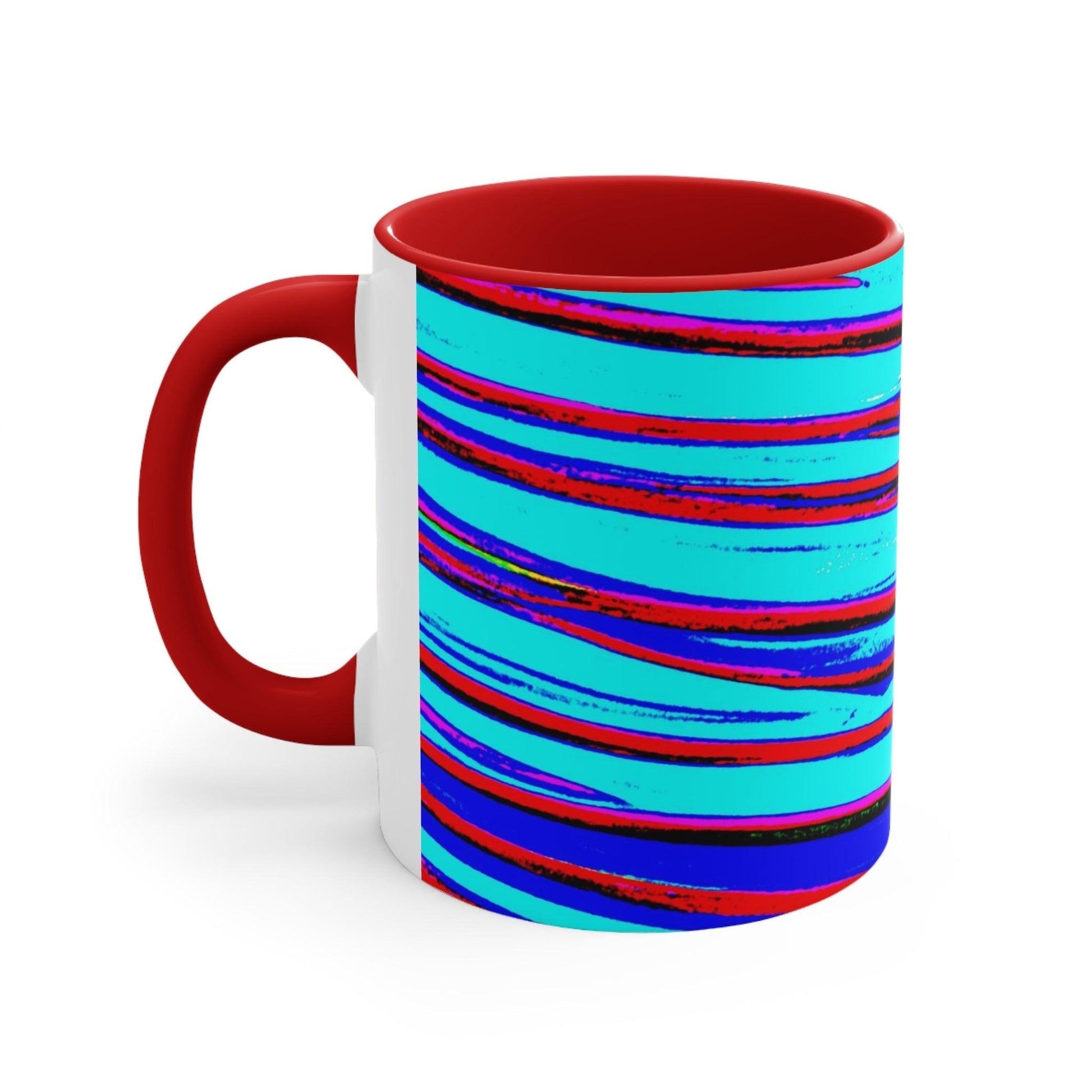 Strips Accent Coffee Mug, 11oz - Lizard Vigilante