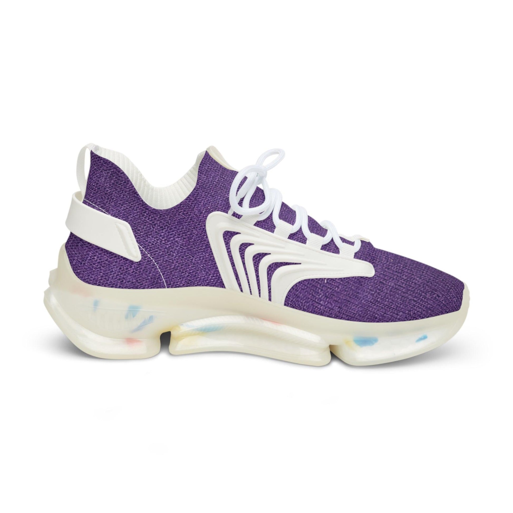 Faux Purple Silk Men's Mesh Sneakers - Lizard Vigilante