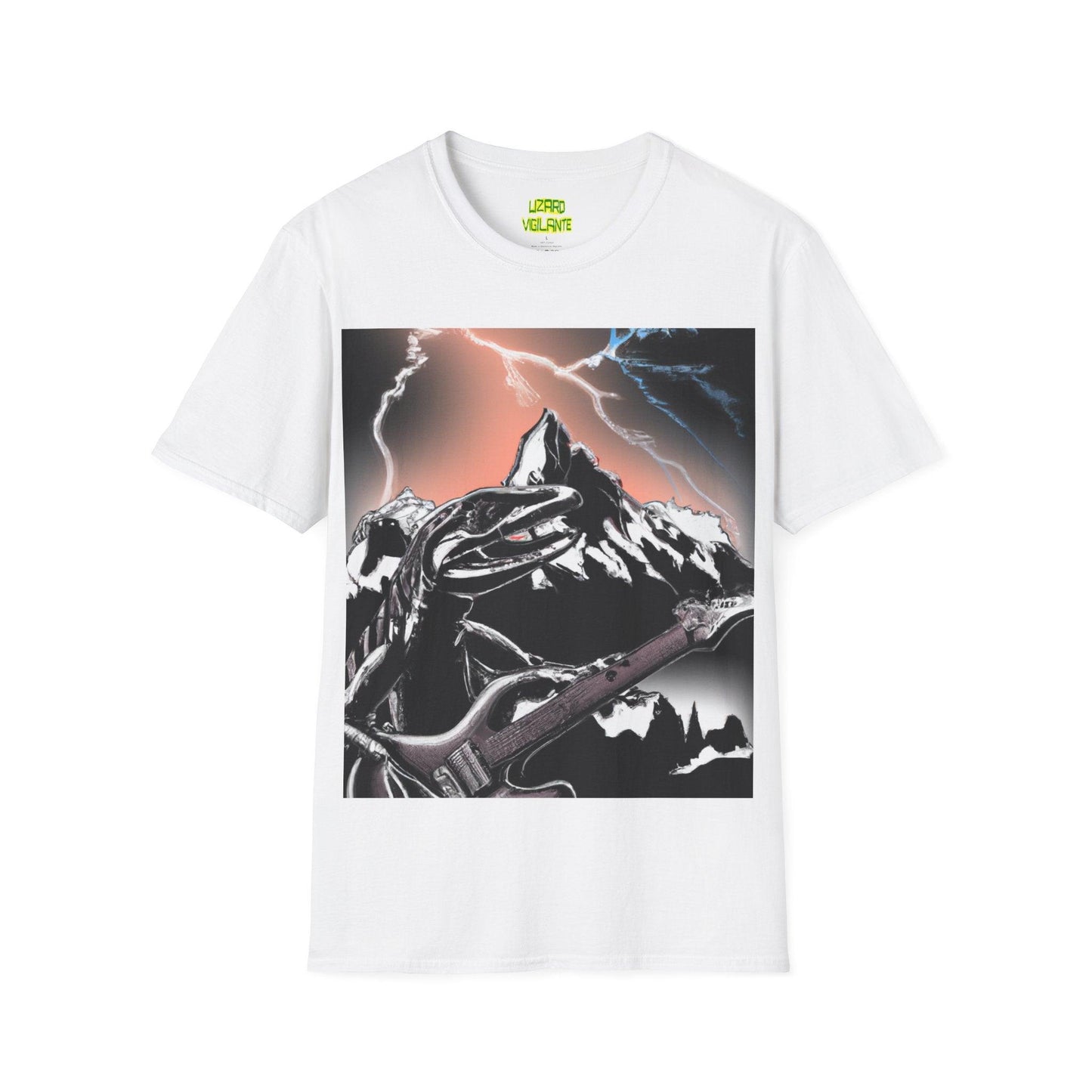 Lizard Vigilante at Mountain Unisex Softstyle T-Shirt - Lizard Vigilante